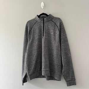 Greg Norman Gray Pullover Sweater 1/4 Zip Fleece Size XL